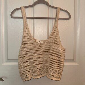 Rip Curl Cream Crochet Tank (L)